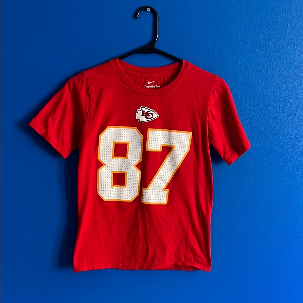 Nike Red Short Travis Kelce Jersey Tee